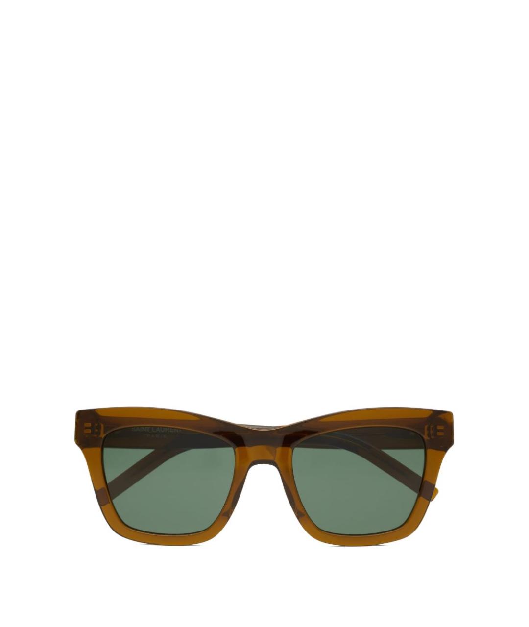SAINT LAURENT Коричневые солнцезащитные очки, фото 2