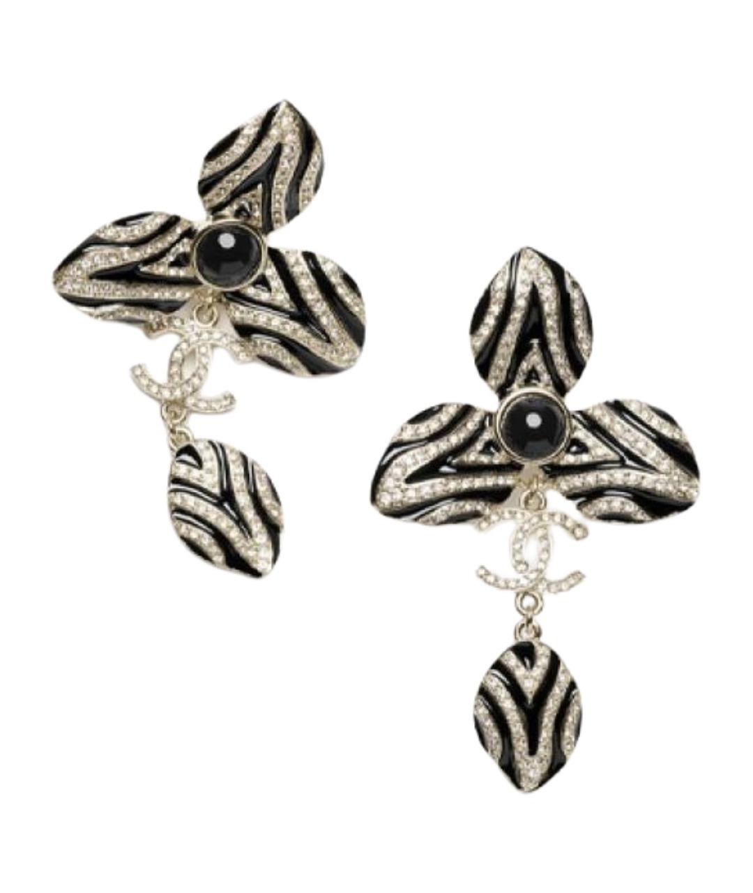 CHANEL Черные серьги, фото 1