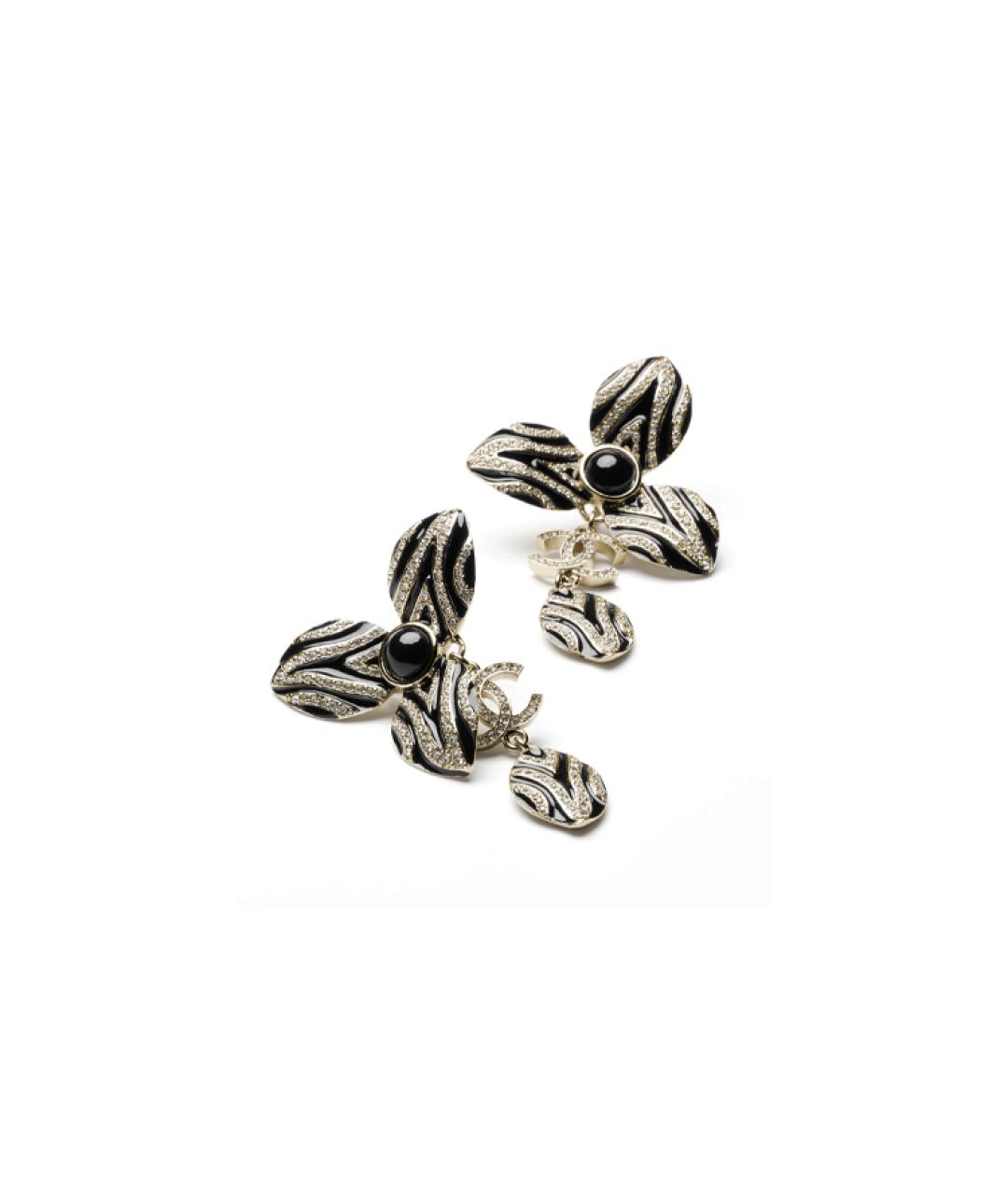 CHANEL Черные серьги, фото 2