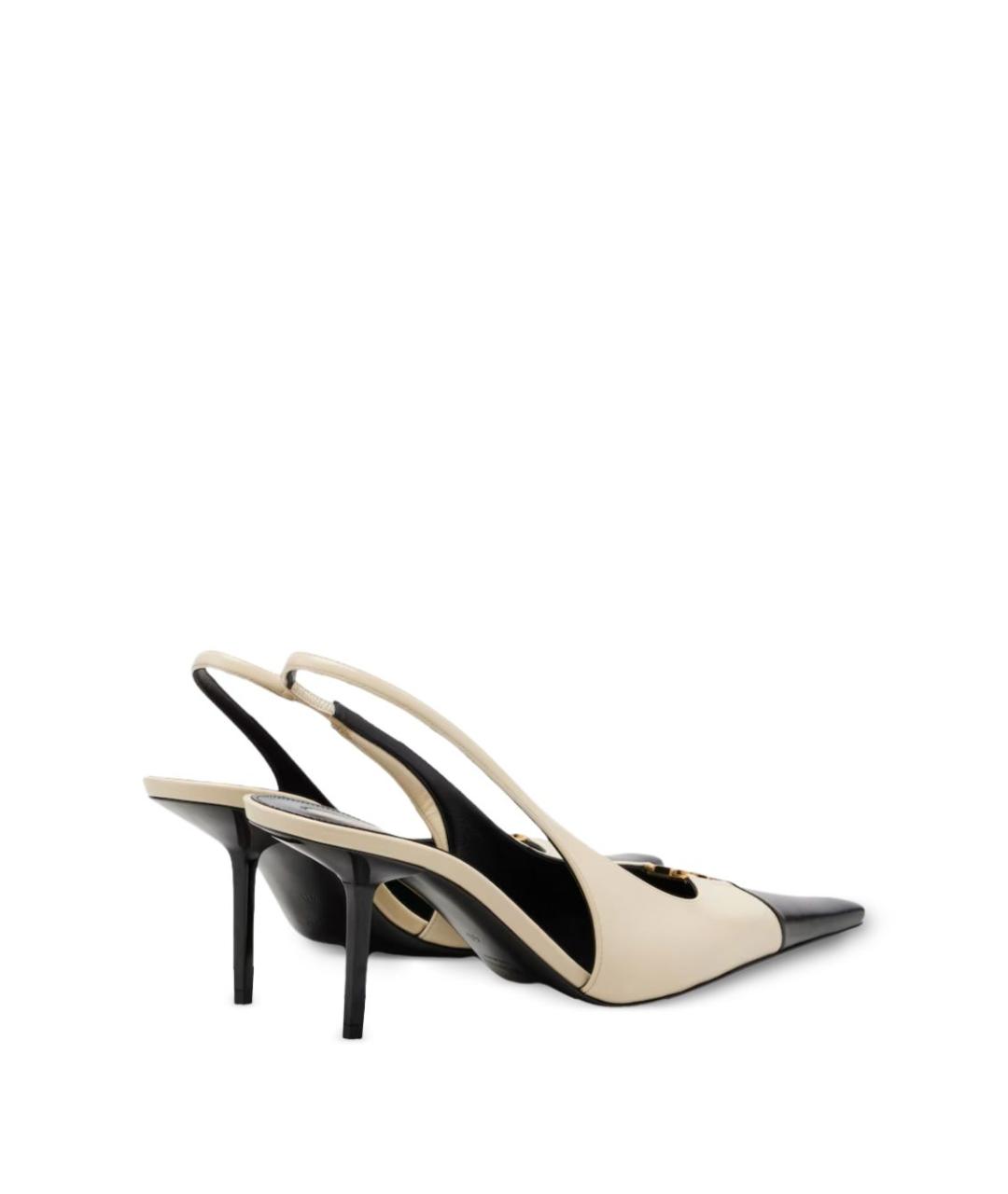 SAINT LAURENT Белые кожаные туфли, фото 4