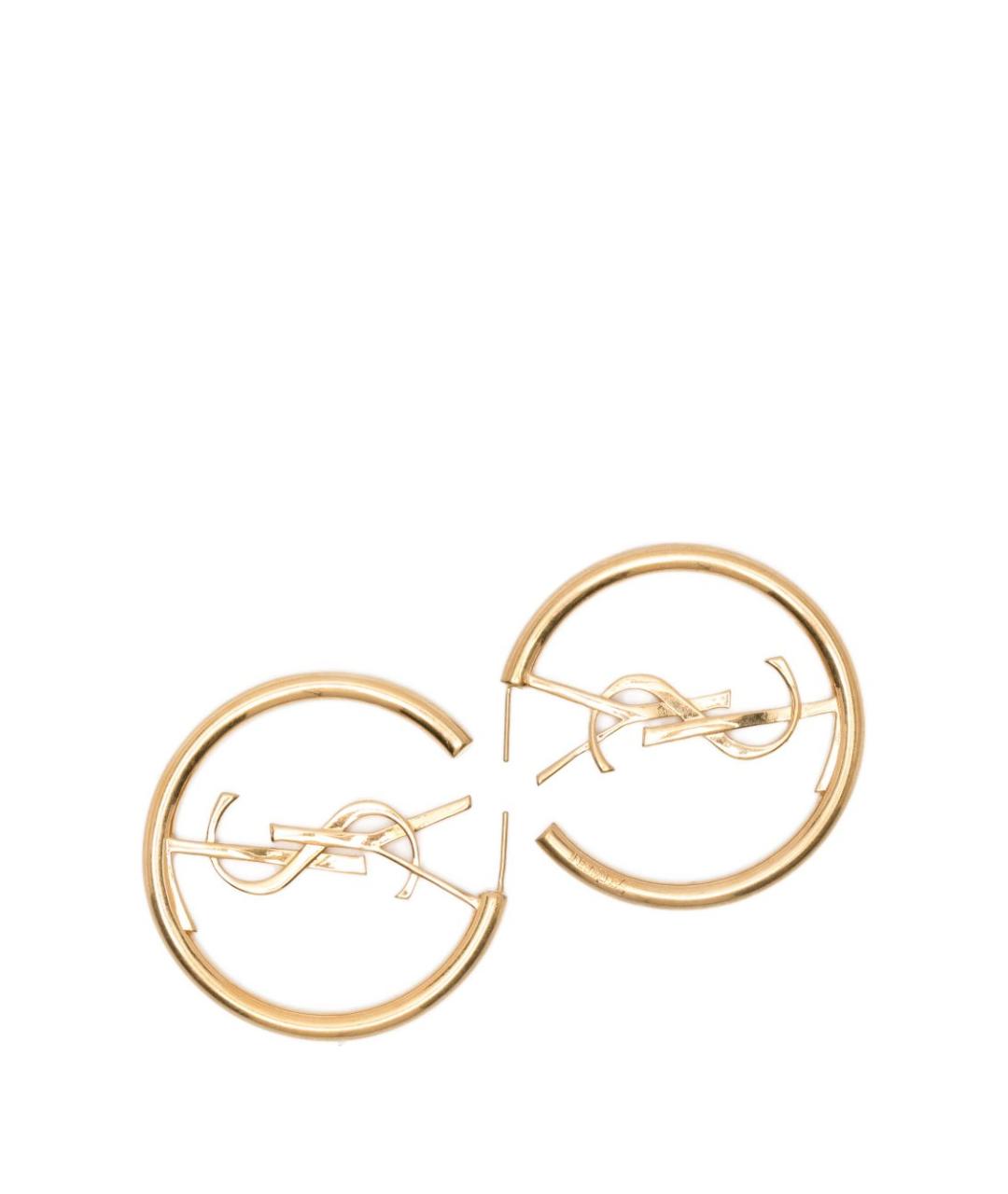 SAINT LAURENT Золотые металлические серьги, фото 1