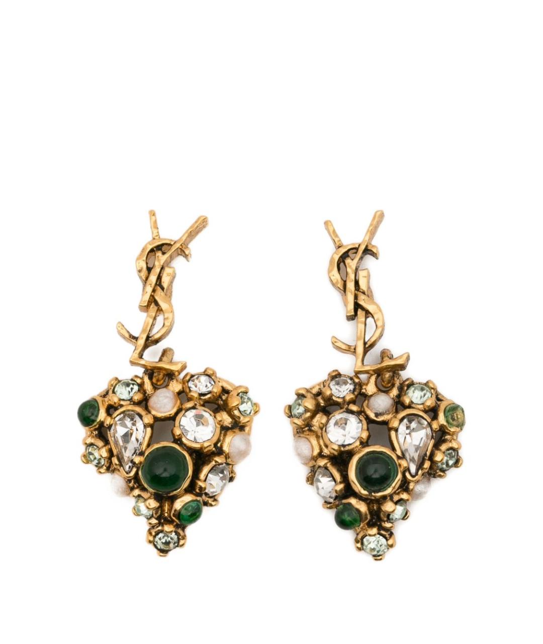 SAINT LAURENT Золотые серьги, фото 1