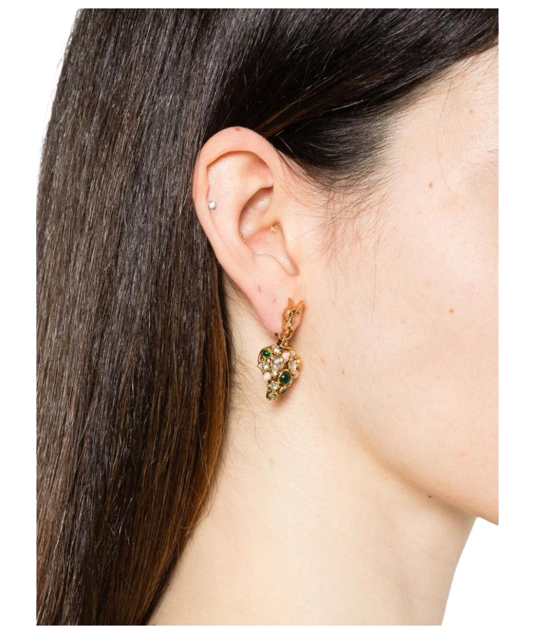 SAINT LAURENT Золотые серьги, фото 2