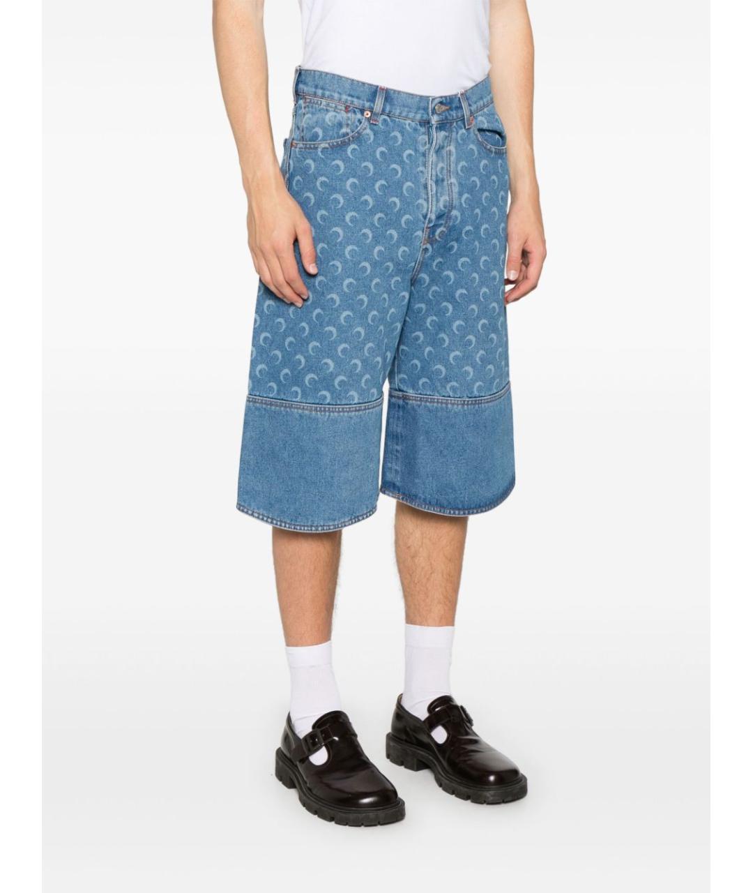 MARINE SERRE Голубые хлопковые шорты, фото 3