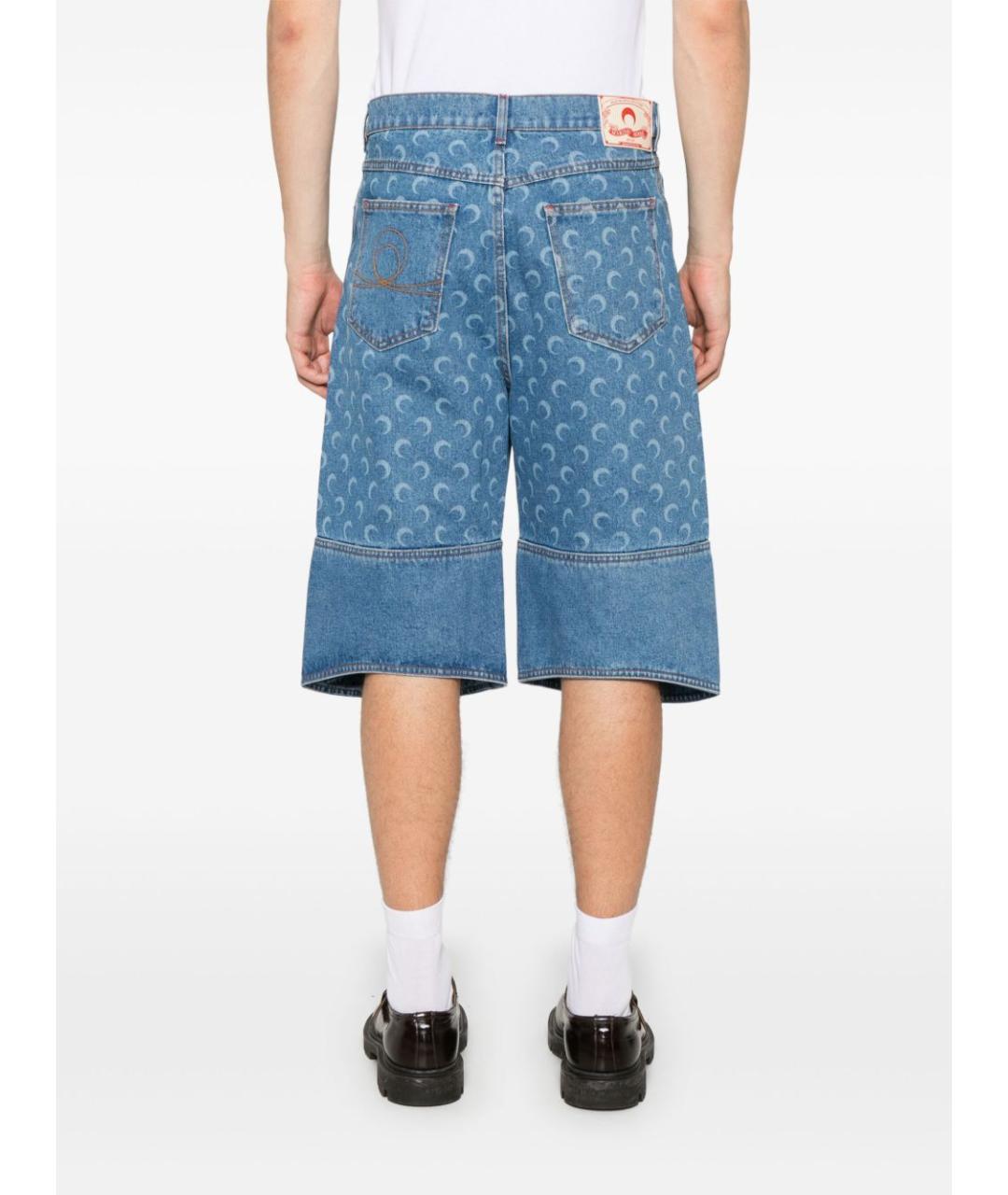 MARINE SERRE Голубые хлопковые шорты, фото 2