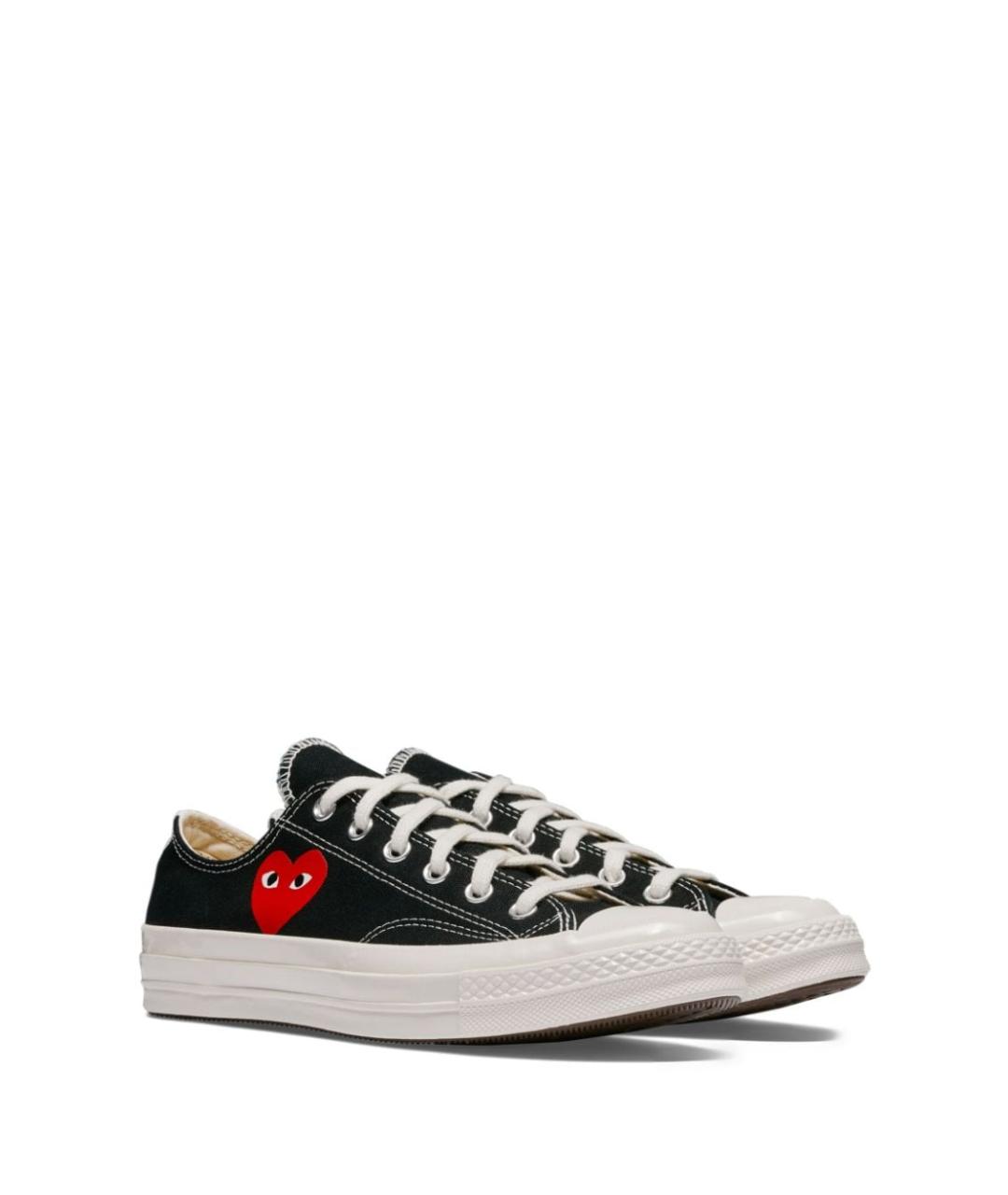 COMME DES GARÇONS Черные текстильные низкие кроссовки / кеды, фото 2