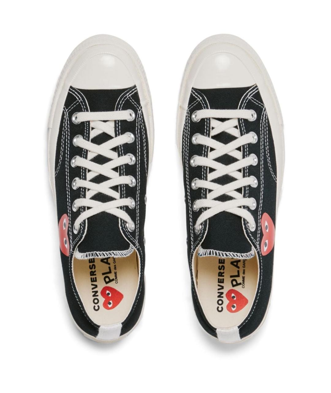 COMME DES GARÇONS Черные текстильные низкие кроссовки / кеды, фото 3