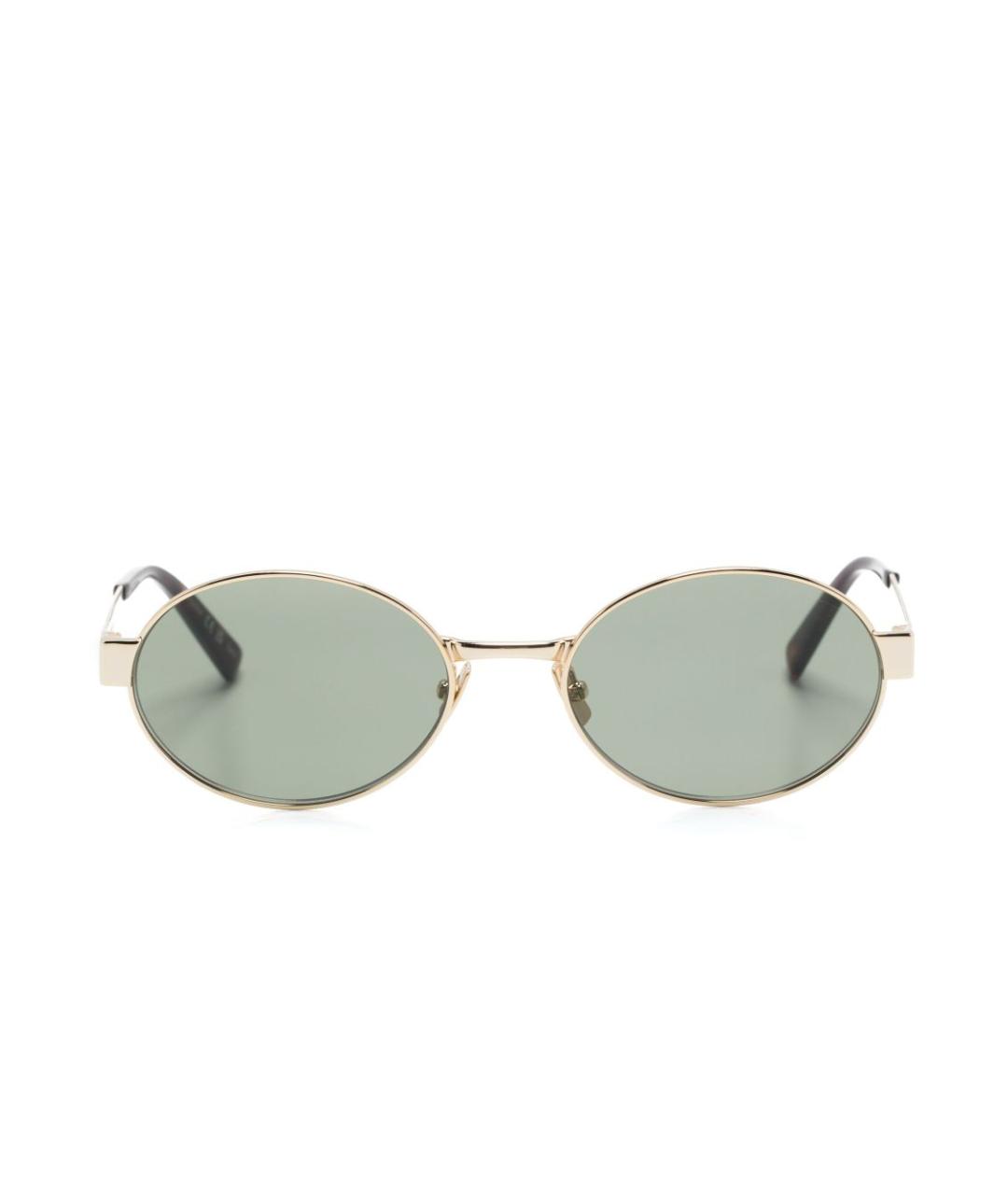 SAINT LAURENT Золотые солнцезащитные очки, фото 2