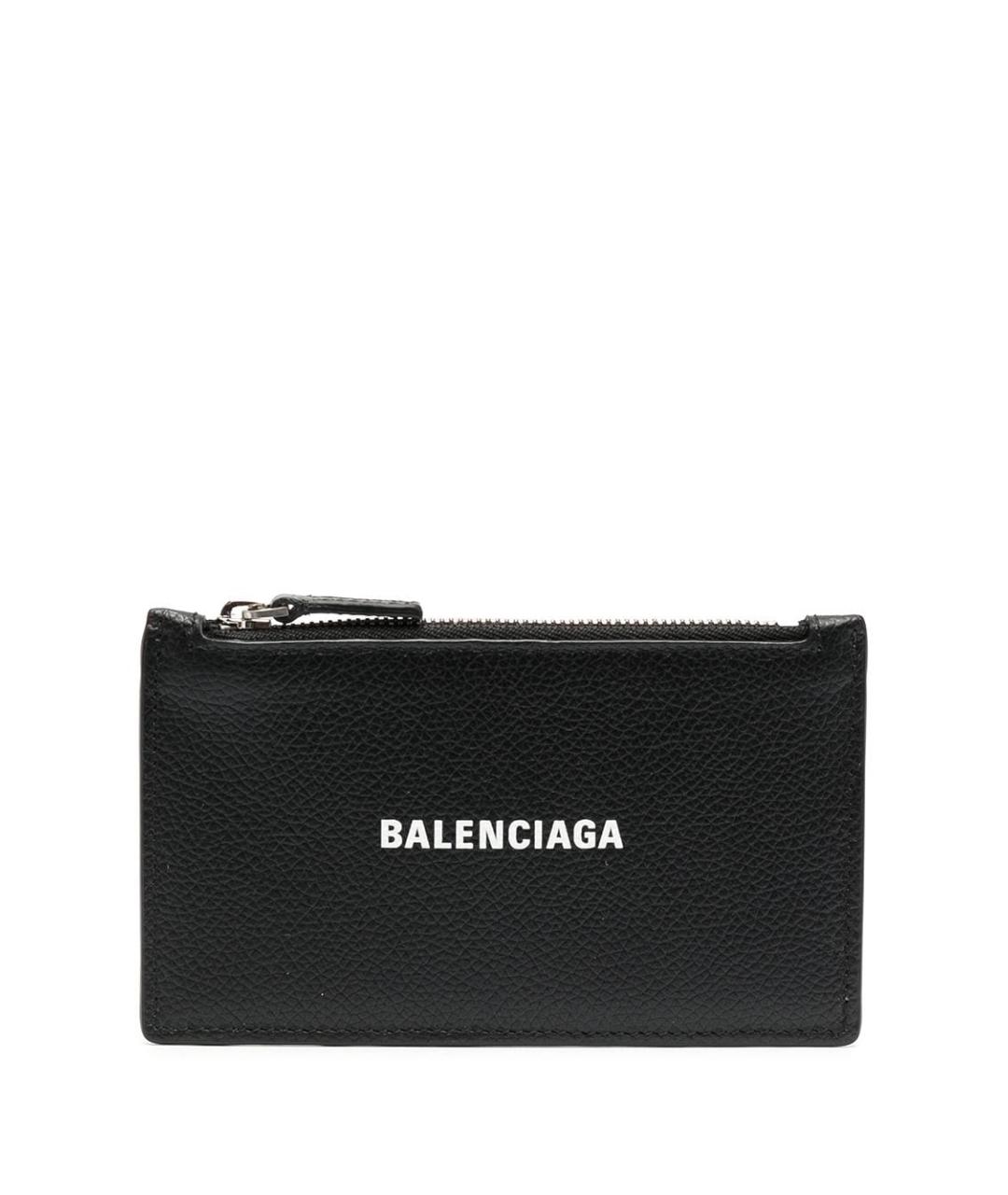 BALENCIAGA Черный кожаный кошелек, фото 1