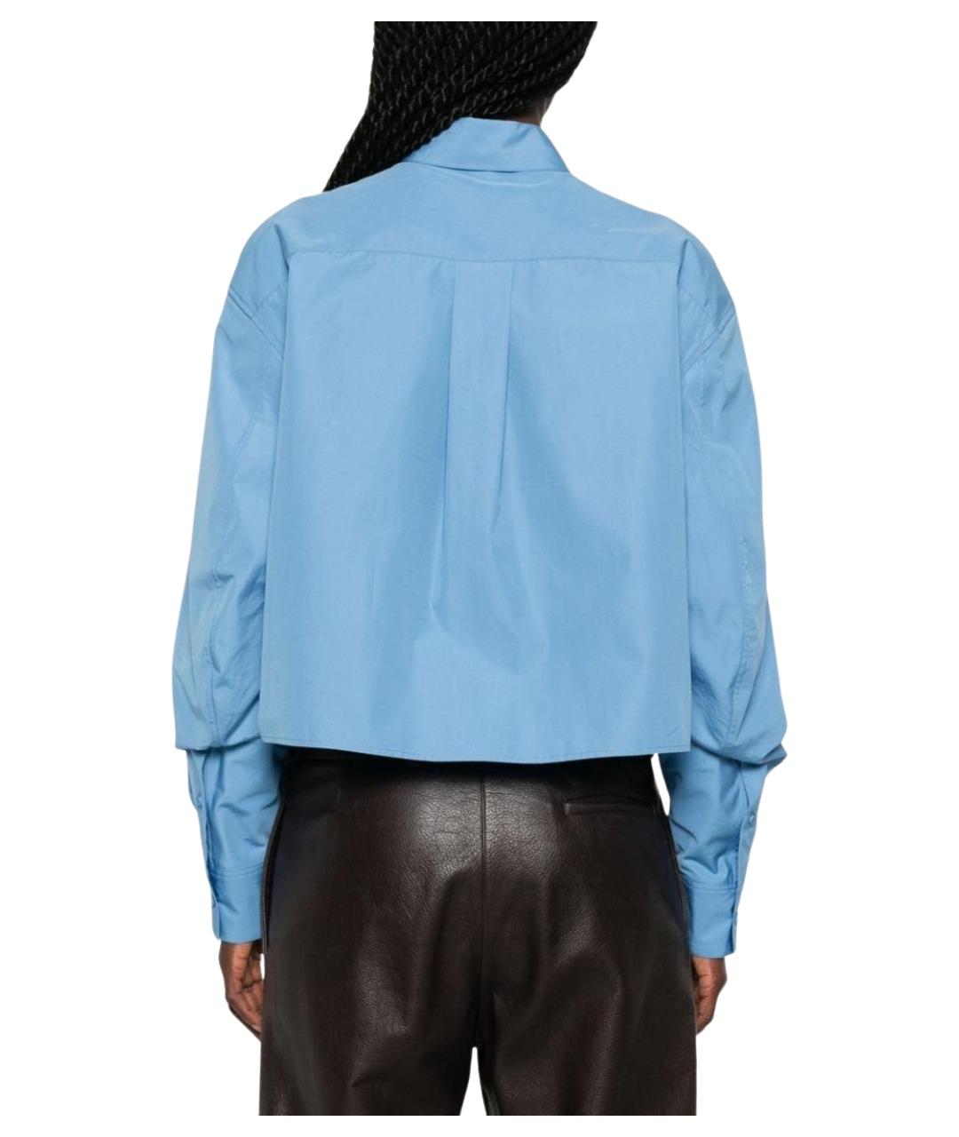 LOEWE Голубая хлопковая рубашка, фото 4