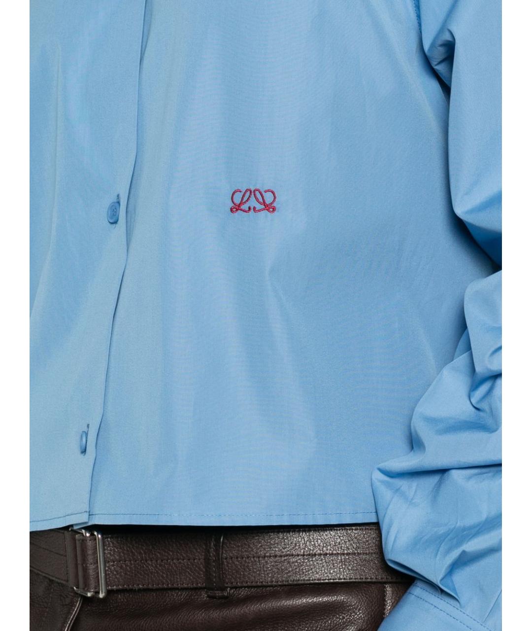 LOEWE Голубая хлопковая рубашка, фото 2