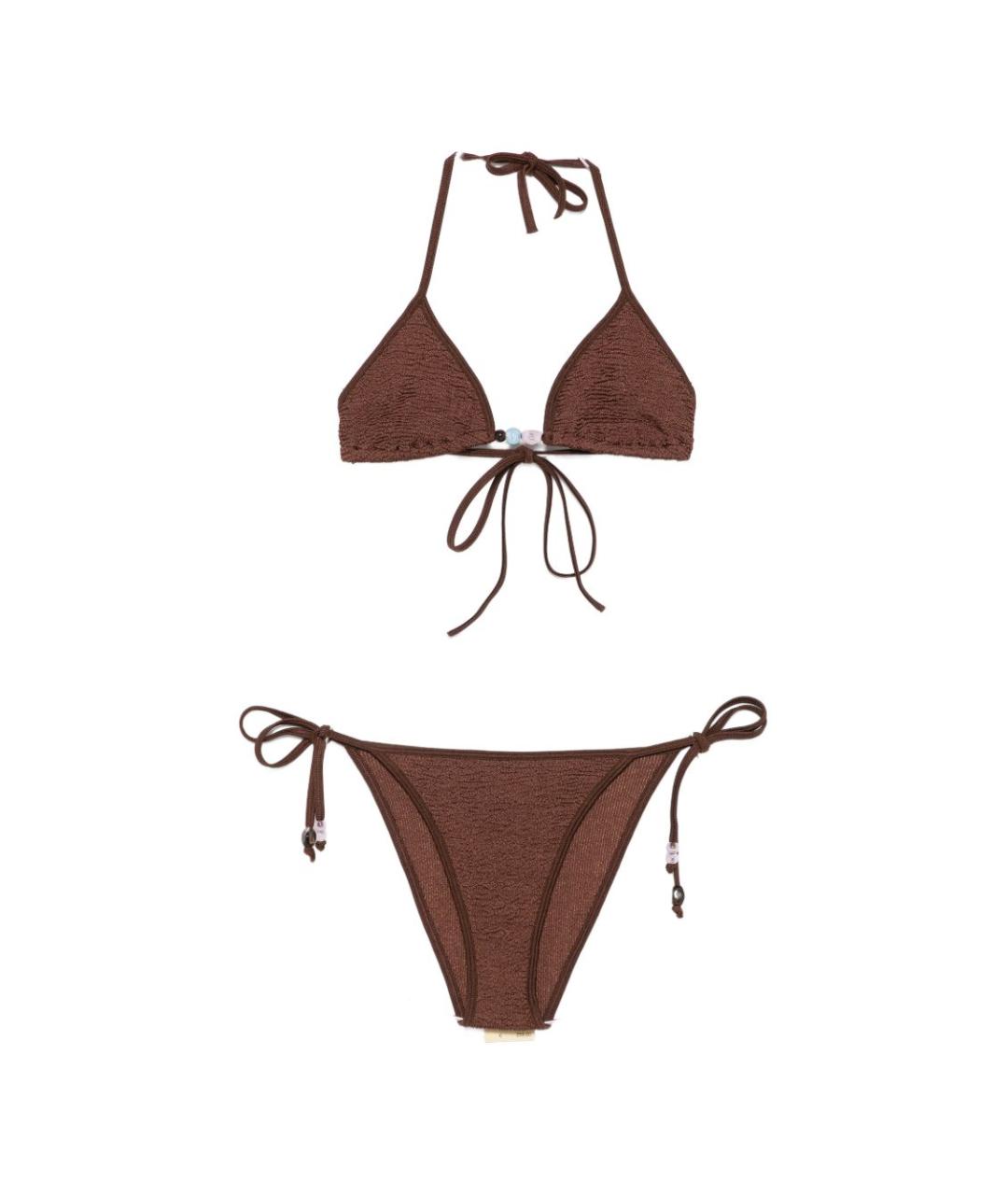 HUNZA G Коричневый купальник, фото 1