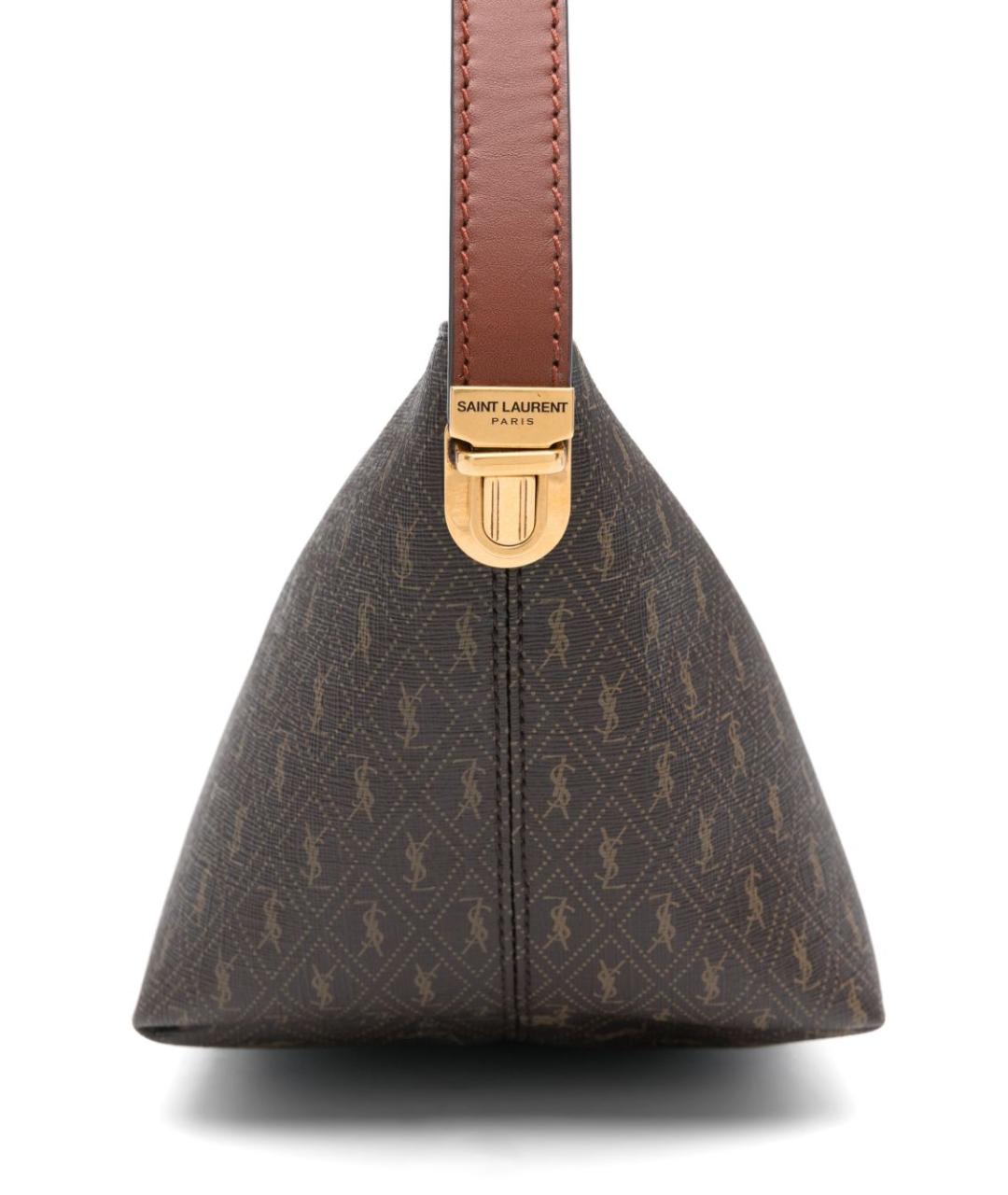 SAINT LAURENT Коричневая сумка на плечо, фото 4