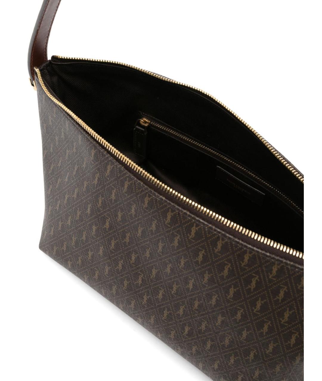 SAINT LAURENT Коричневая сумка на плечо, фото 3