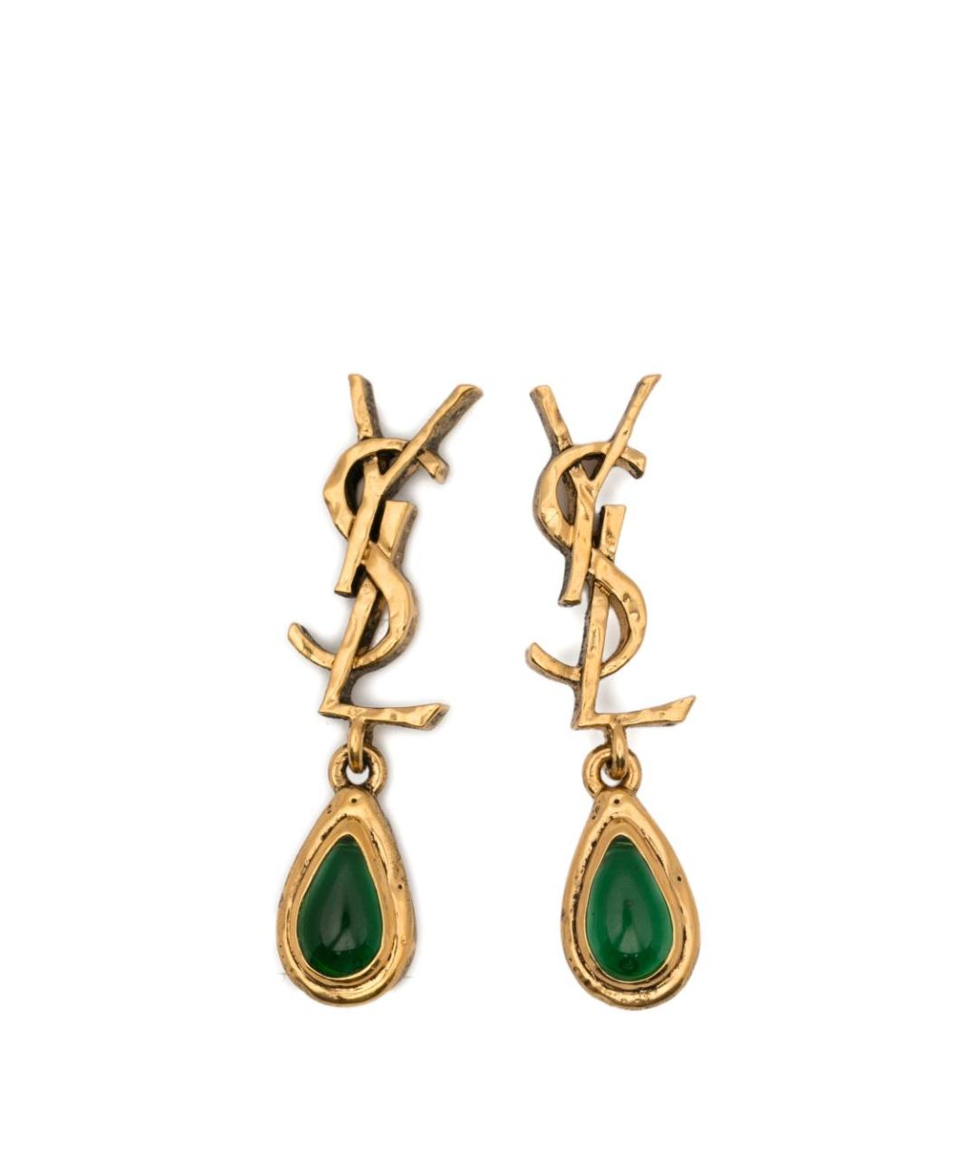 SAINT LAURENT Золотые серьги, фото 1
