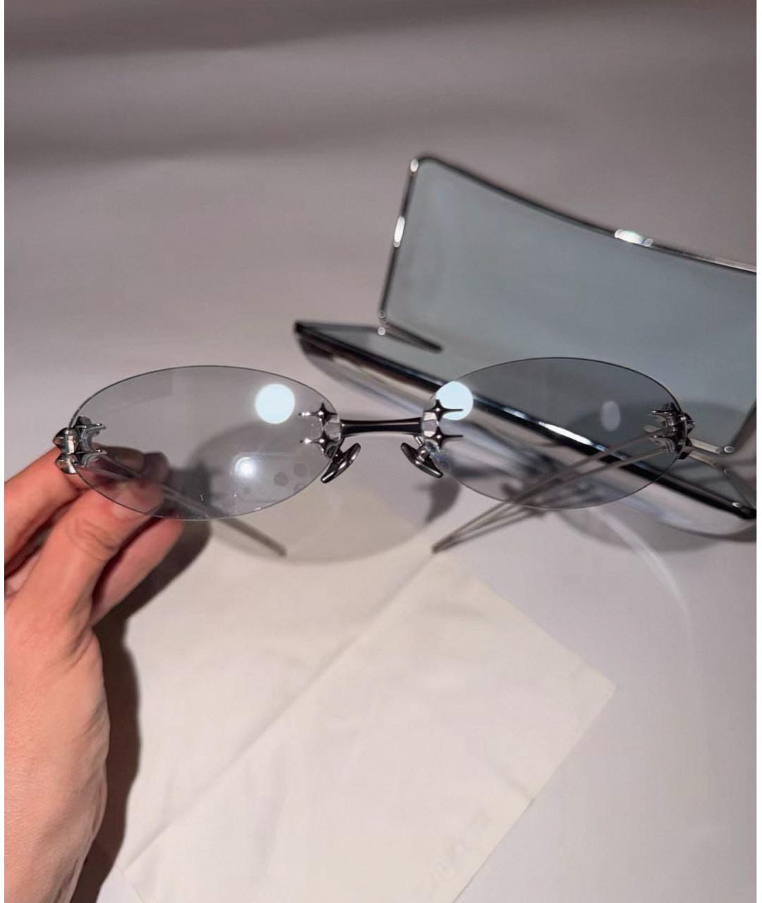 GENTLE MONSTER Серебряные металлические солнцезащитные очки, фото 2