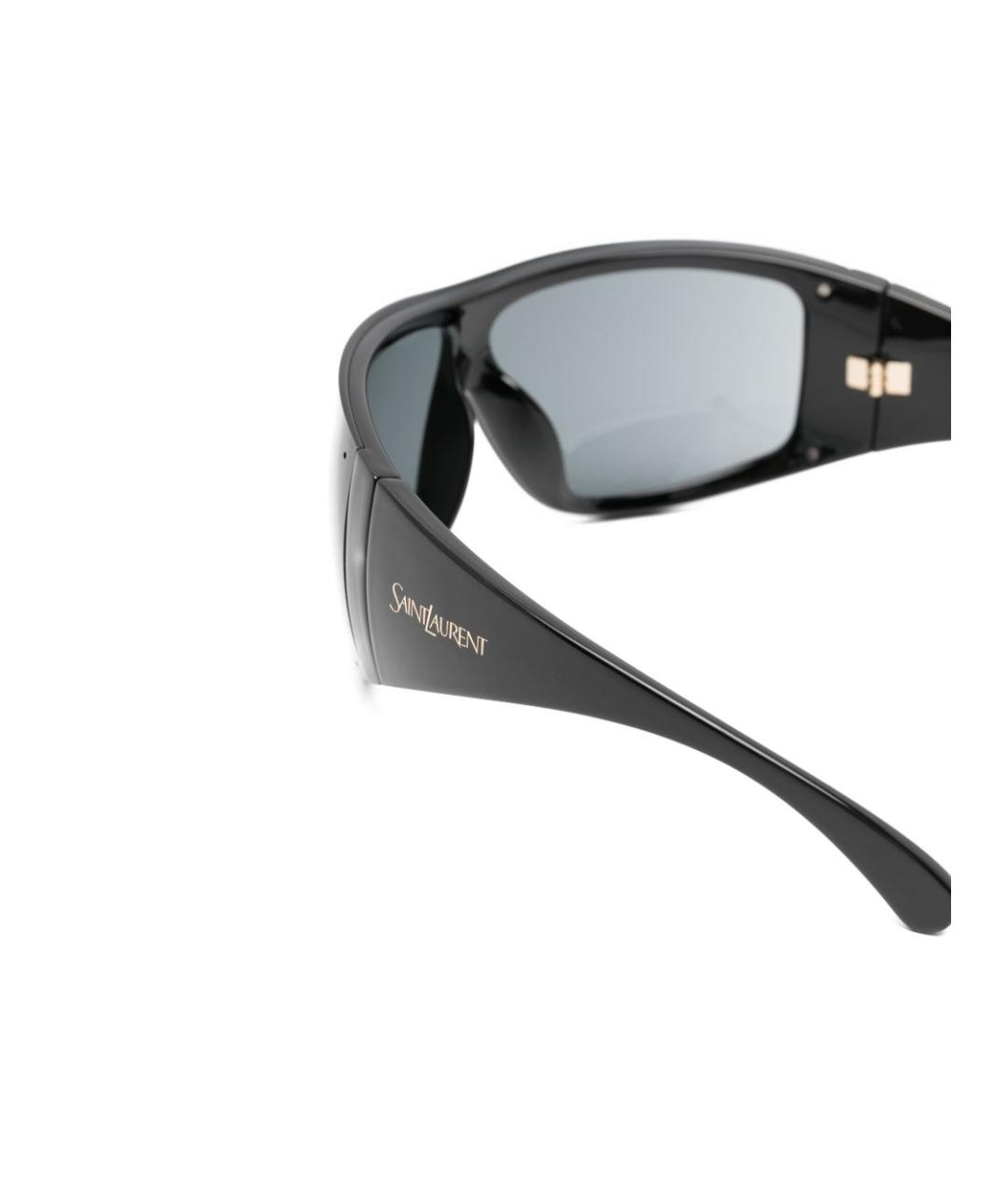 SAINT LAURENT Черные пластиковые солнцезащитные очки, фото 3