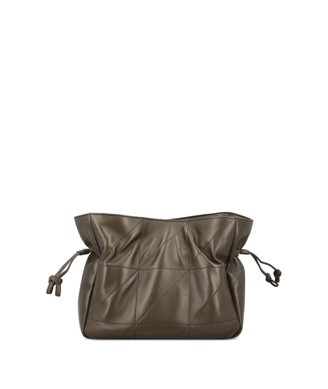 SAINT LAURENT Зеленая кожаная сумка тоут, фото 3