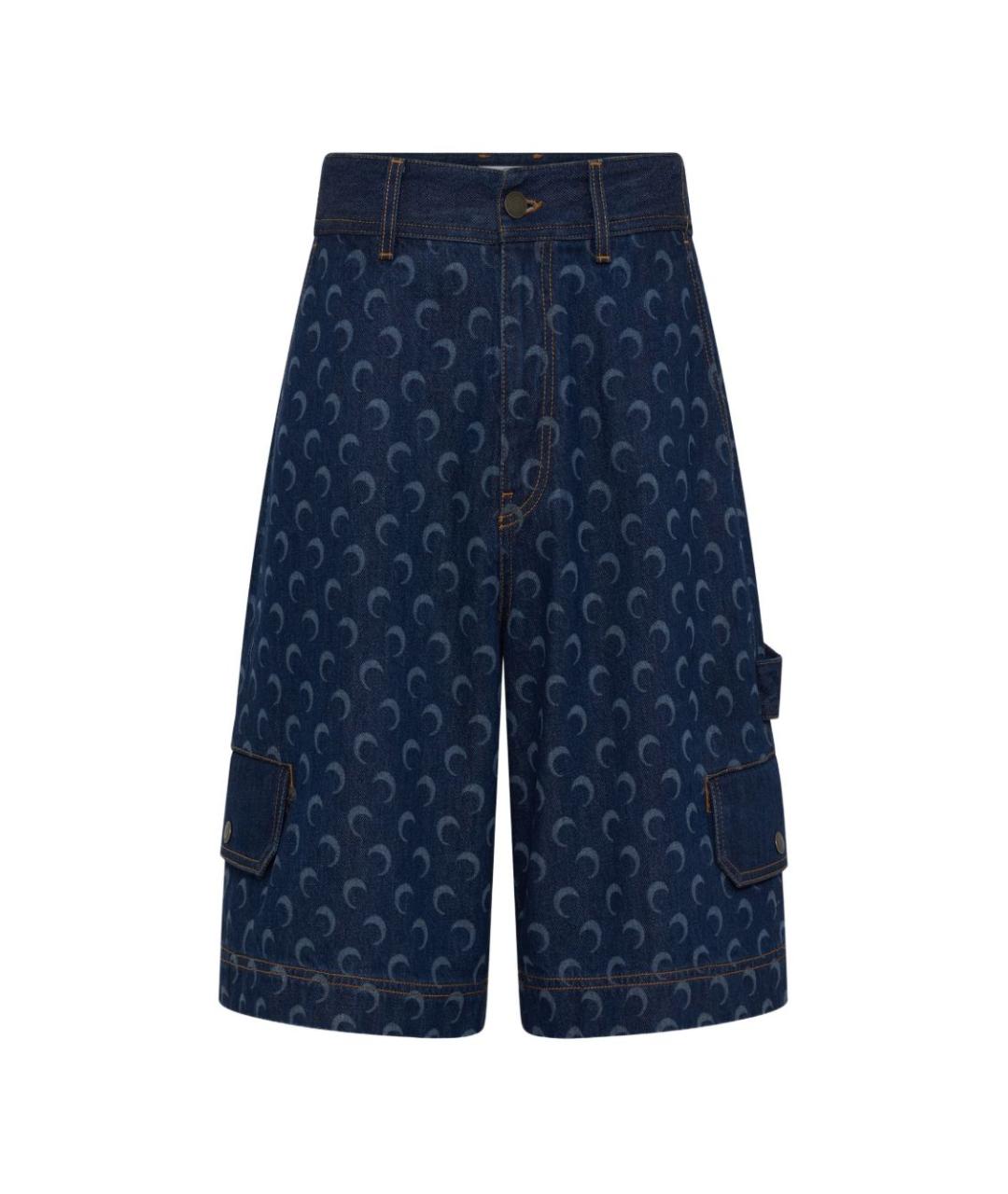 MARINE SERRE Синие хлопковые шорты, фото 1