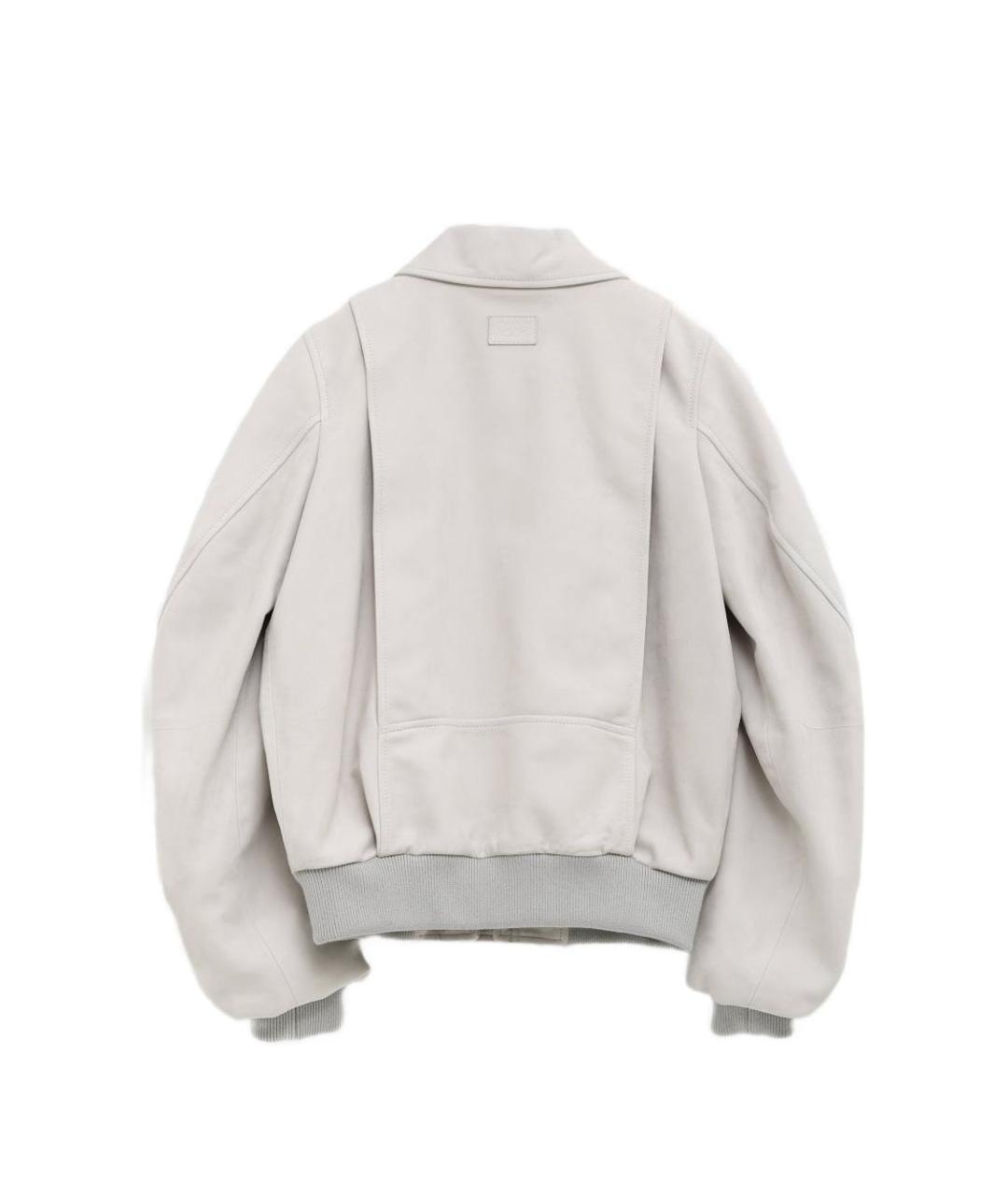 LOEWE Серая кожаная куртка, фото 3