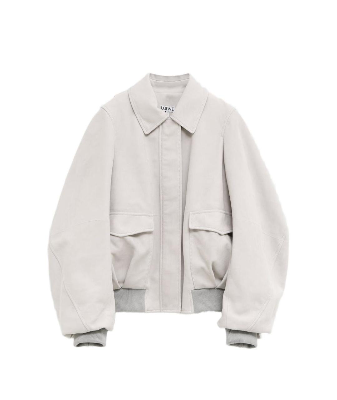 LOEWE Серая кожаная куртка, фото 1