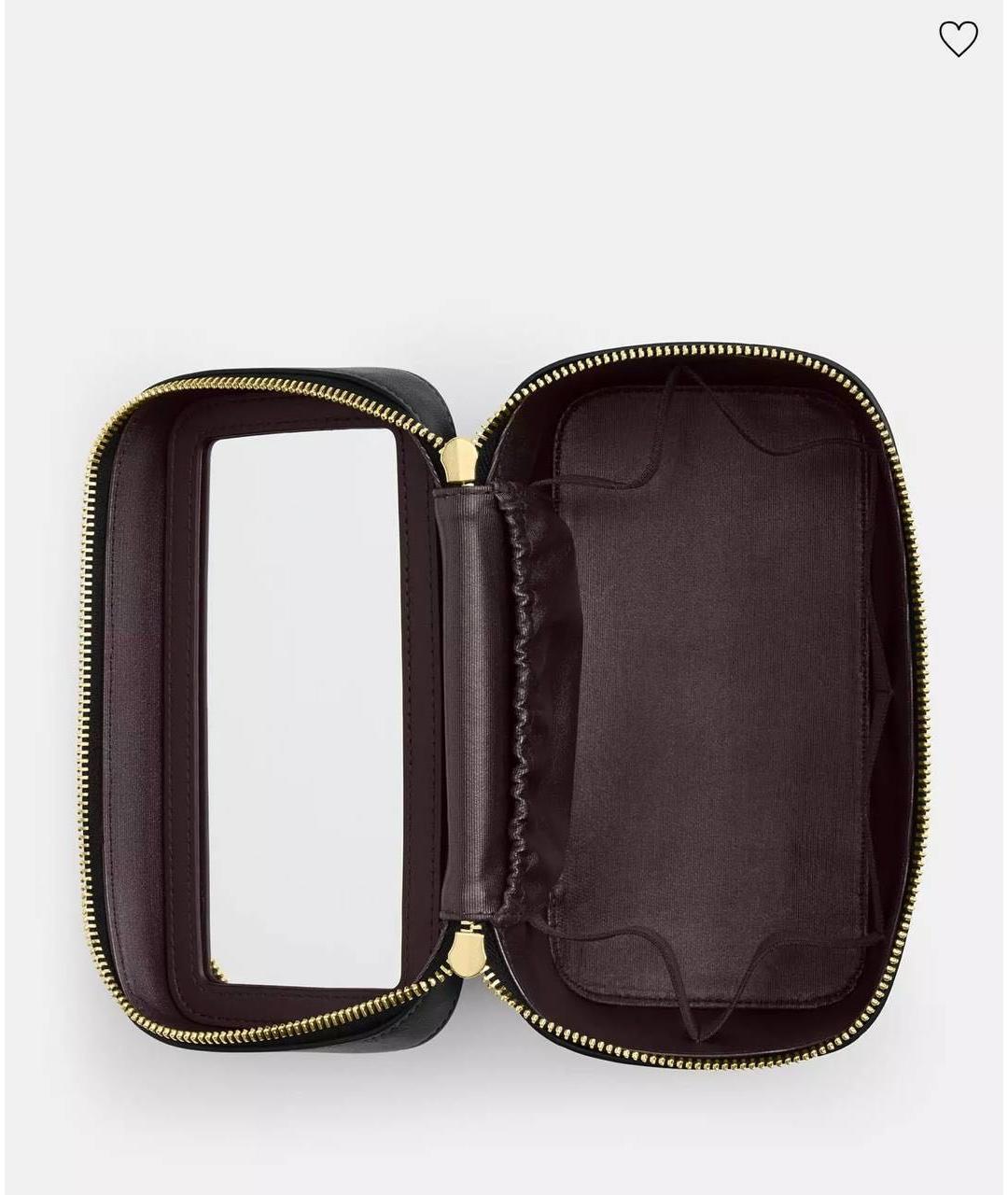 COACH Черная кожаная косметичка, фото 2