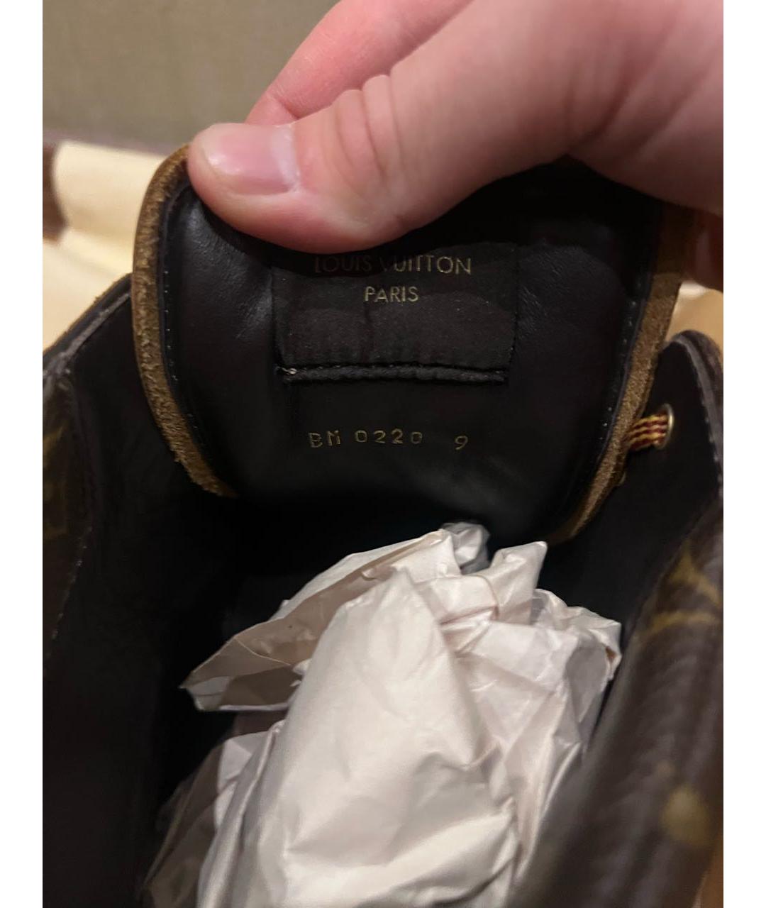 LOUIS VUITTON Бежевые нубуковые низкие ботинки, фото 8