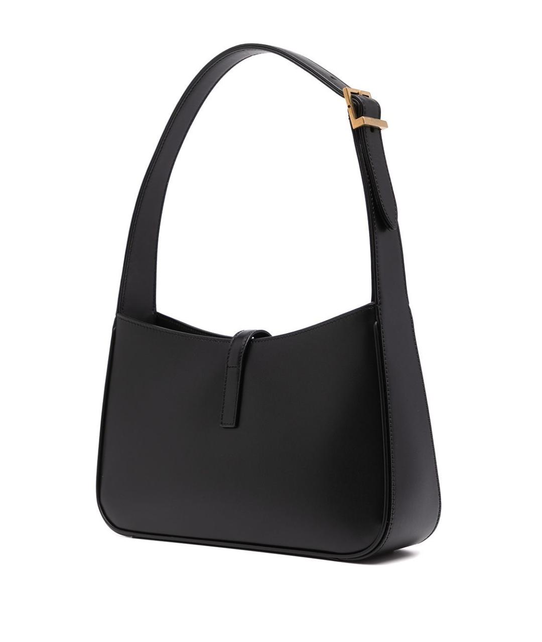 SAINT LAURENT Черная кожаная сумка через плечо, фото 8