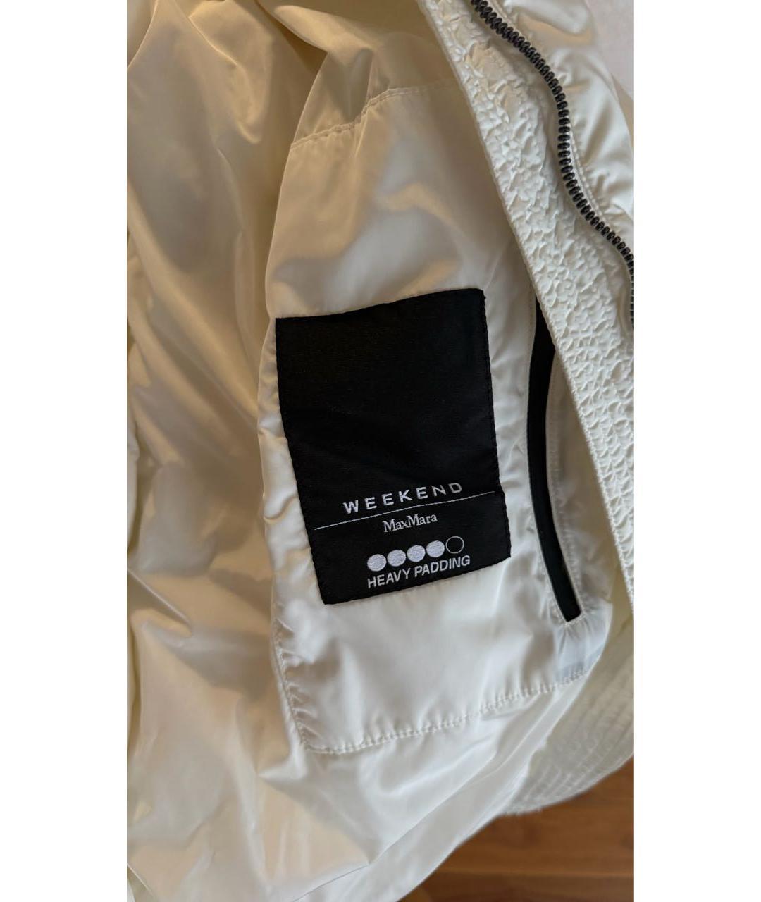 'S MAX MARA Белый полиамидовый пуховик, фото 4