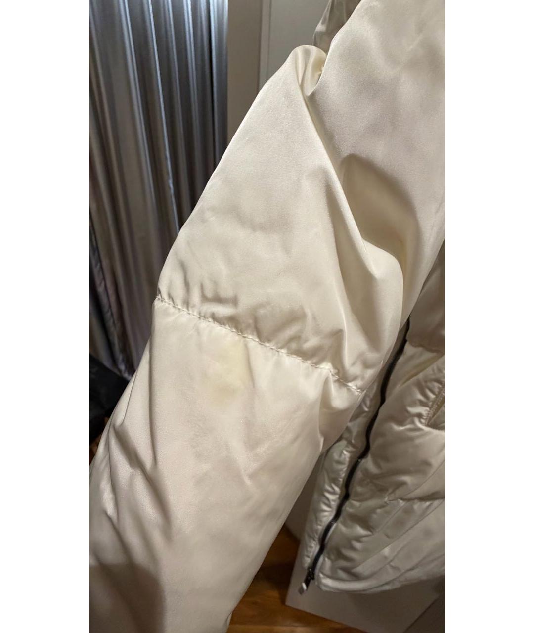 'S MAX MARA Белый полиамидовый пуховик, фото 6