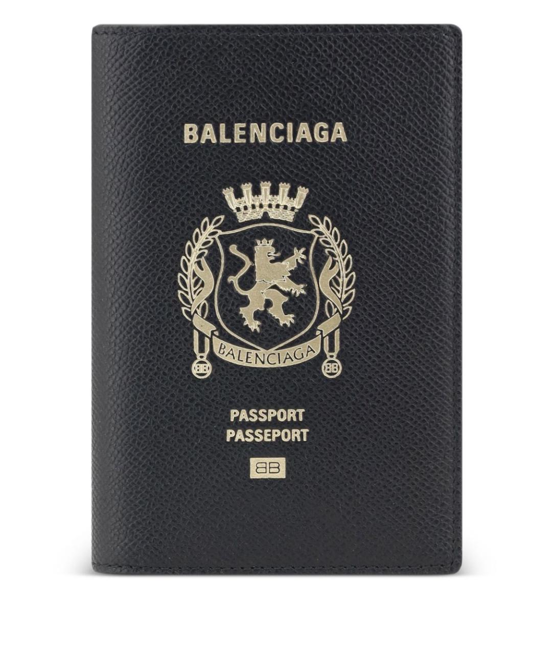 BALENCIAGA Черный кожаный кошелек, фото 6