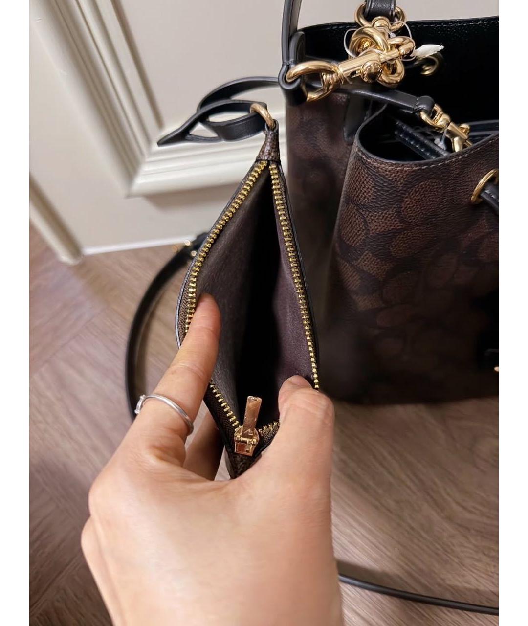 COACH Коричневая сумка тоут, фото 7