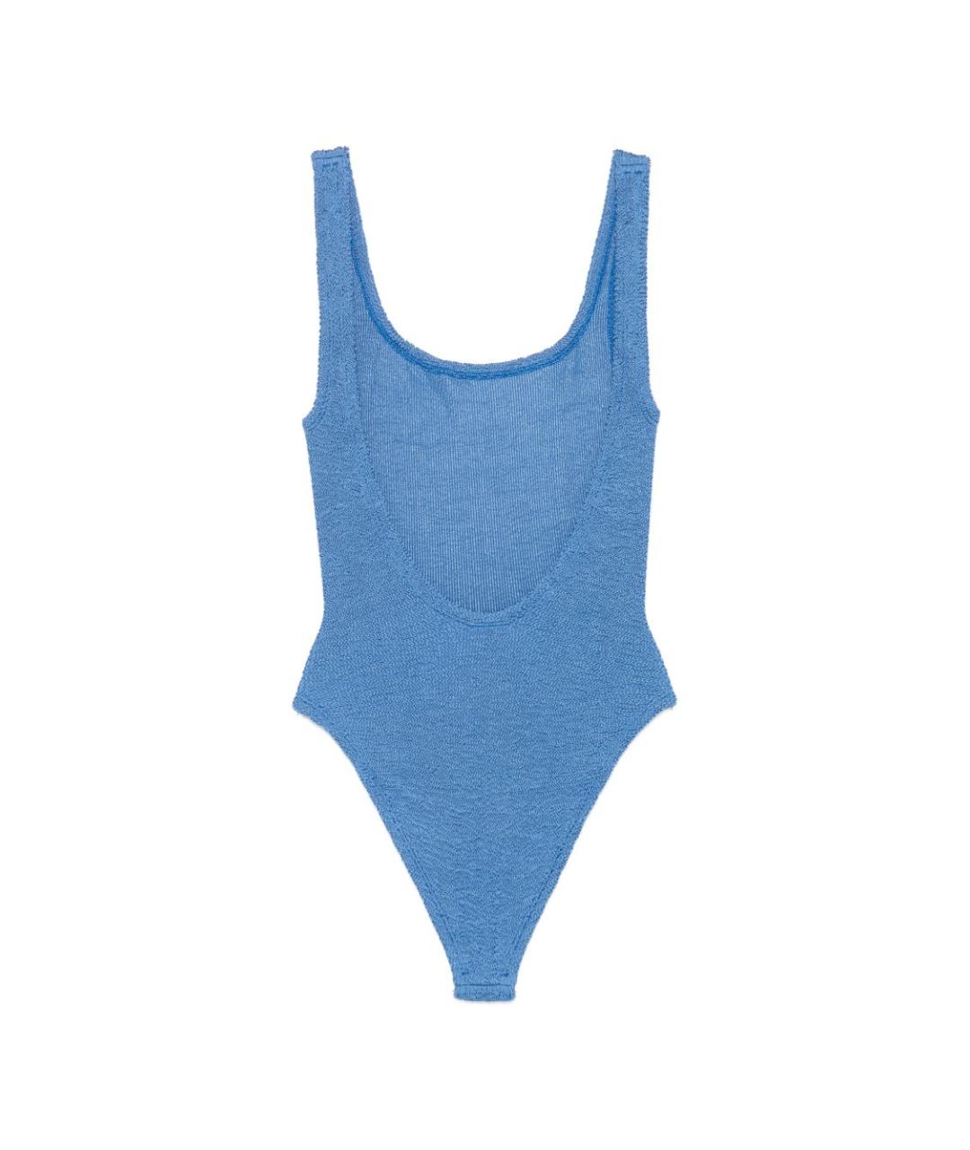 HUNZA G Синий полиамидовый купальник, фото 3