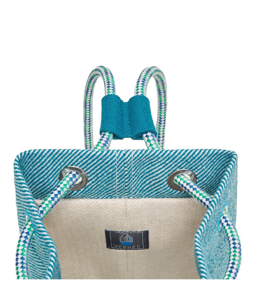 HERMES Синяя косметичка, фото 3