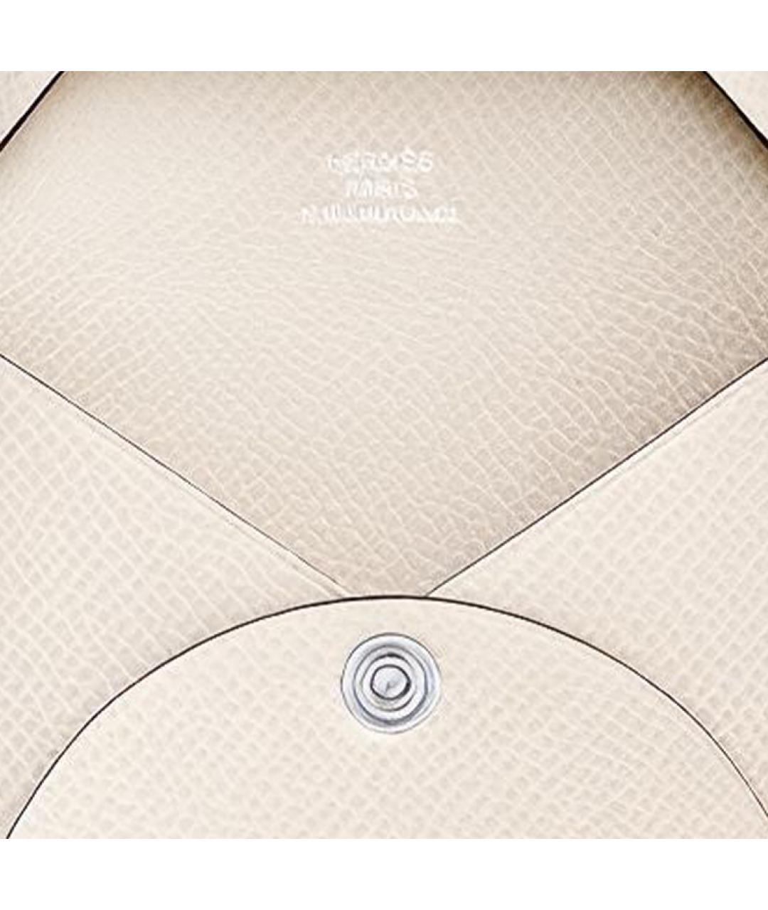 HERMES Белый кожаный кошелек, фото 5