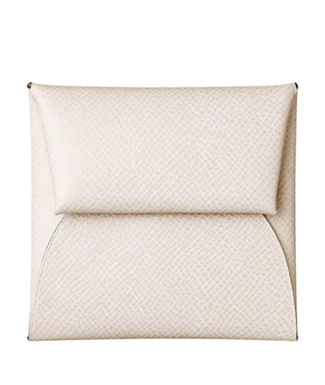 HERMES Белый кожаный кошелек, фото 1