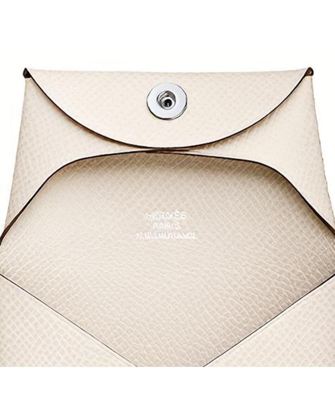HERMES Белый кожаный кошелек, фото 4