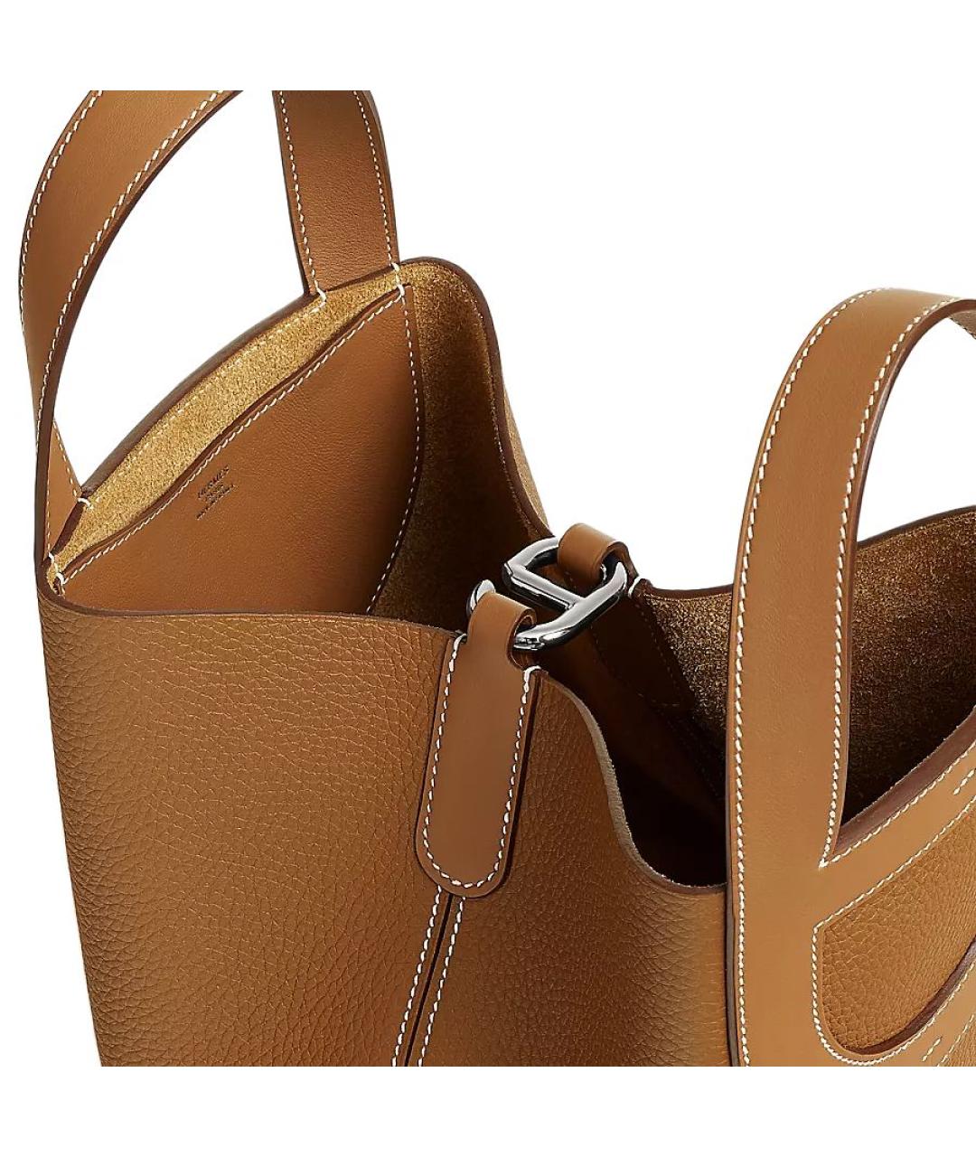 HERMES Коричневая сумка через плечо, фото 4