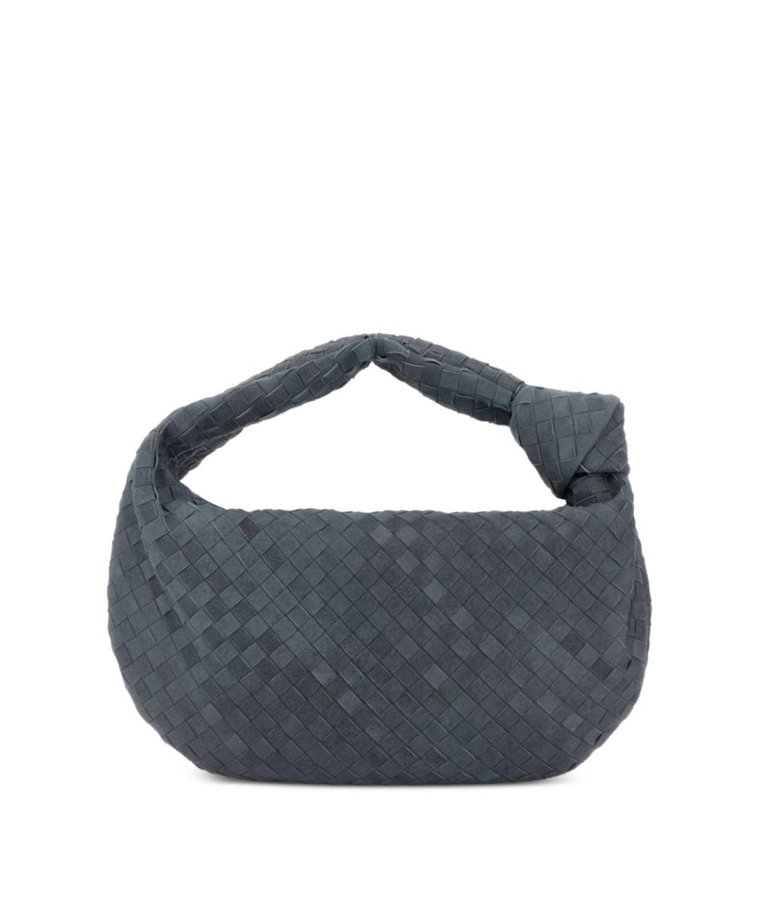 BOTTEGA VENETA Серая кожаная сумка с короткими ручками, фото 3