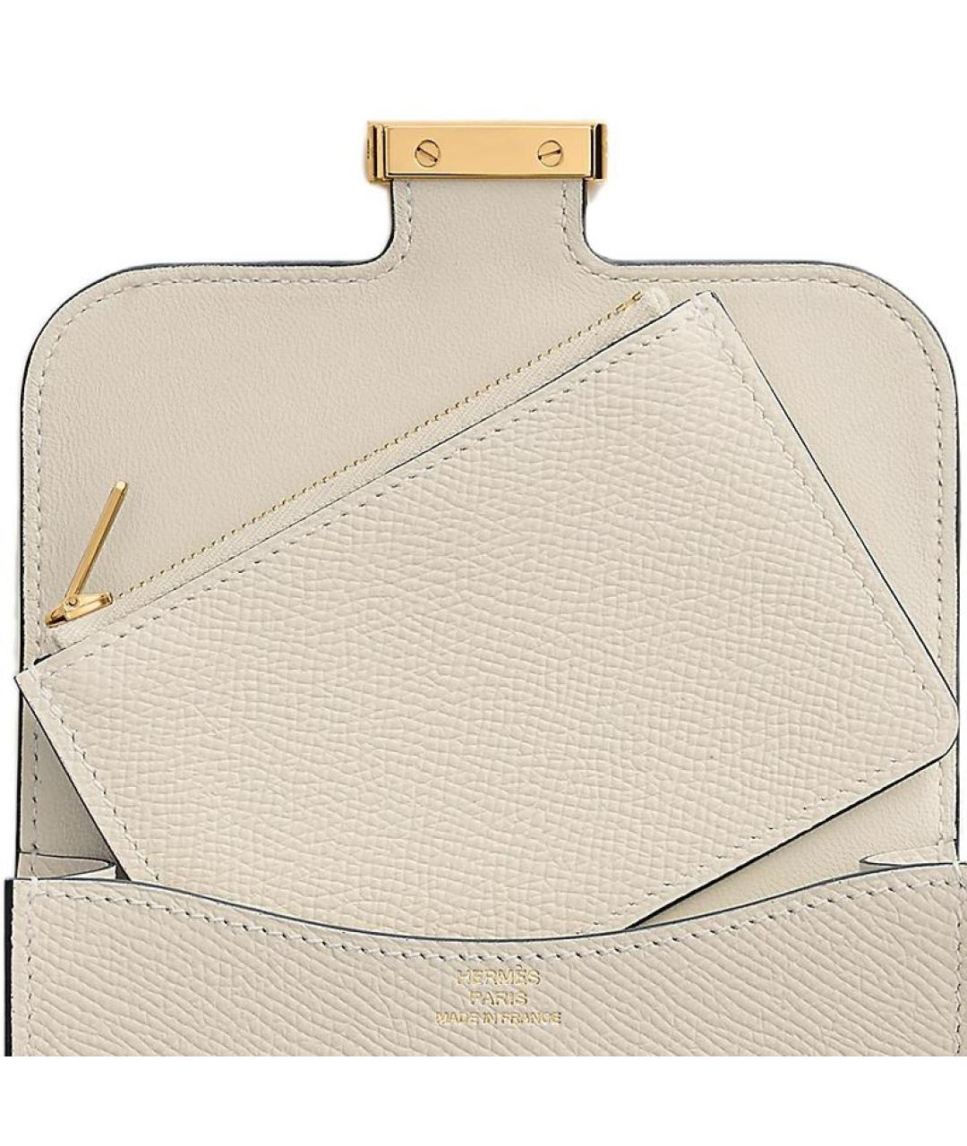 HERMES Бежевая кожаная поясная сумка, фото 5