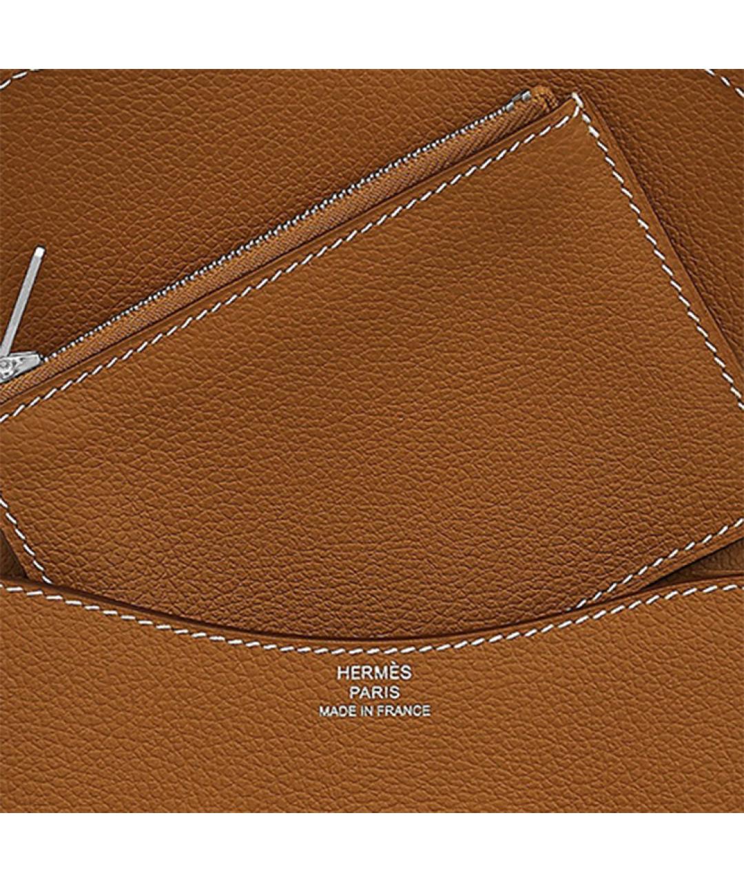 HERMES Коричневая кожаная поясная сумка, фото 4