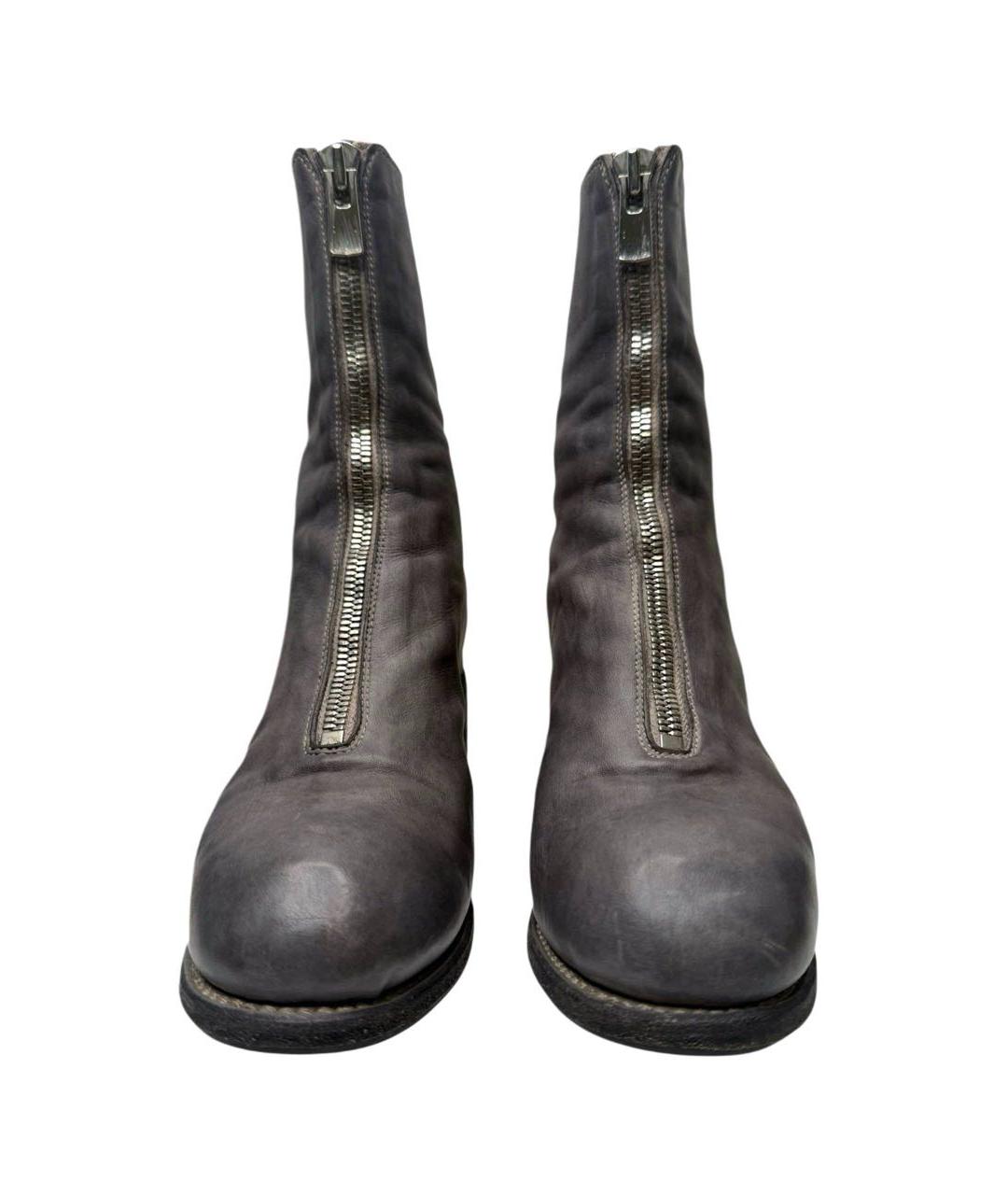 GUIDI Серые кожаные полусапоги, фото 3