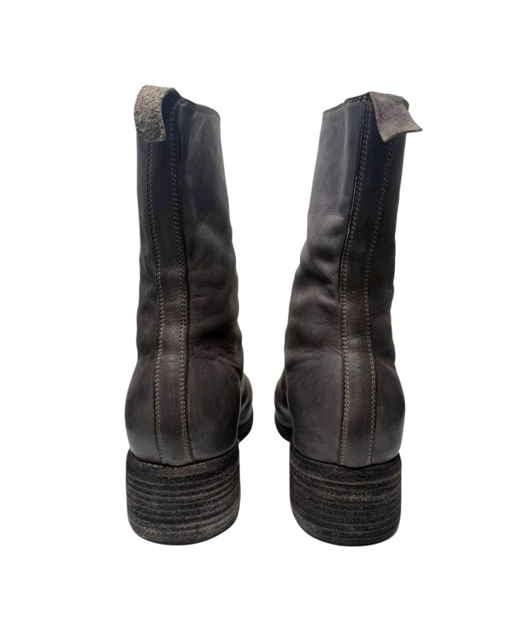 GUIDI Серые кожаные полусапоги, фото 6