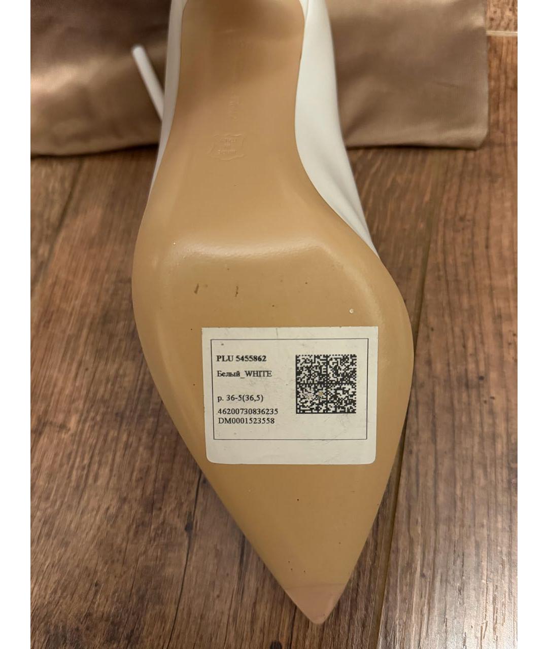 GIANVITO ROSSI Белые кожаные туфли, фото 7