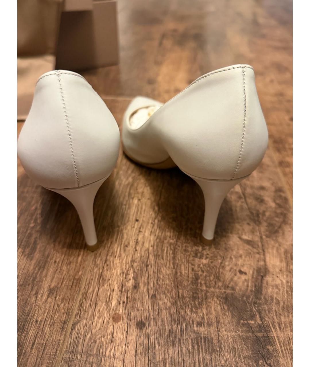 GIANVITO ROSSI Белые кожаные туфли, фото 3