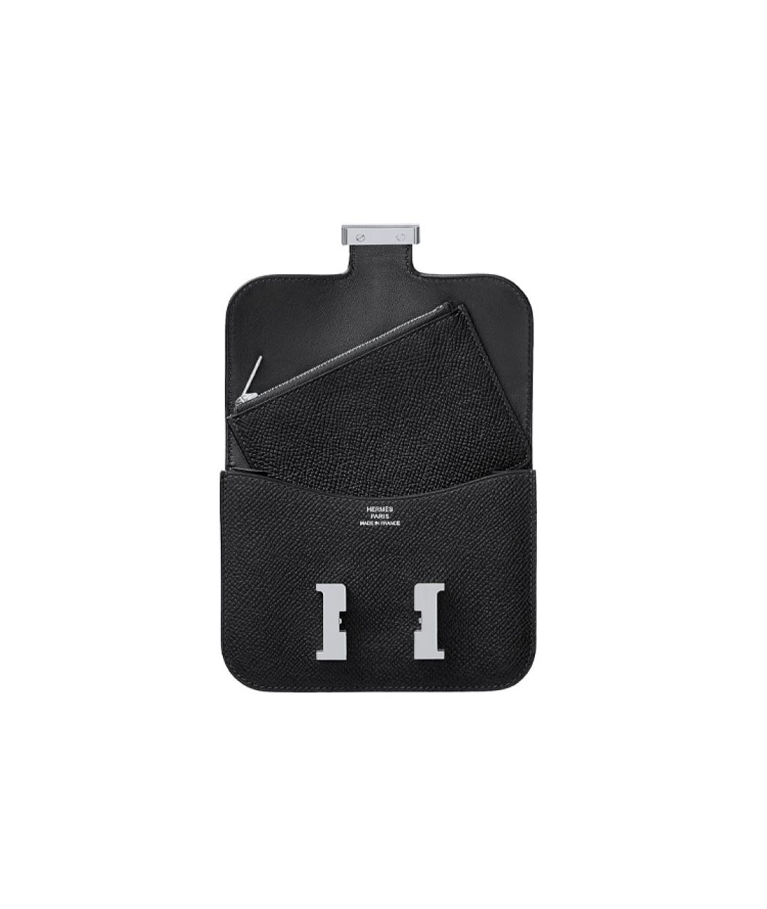 HERMES Черная кожаная поясная сумка, фото 5