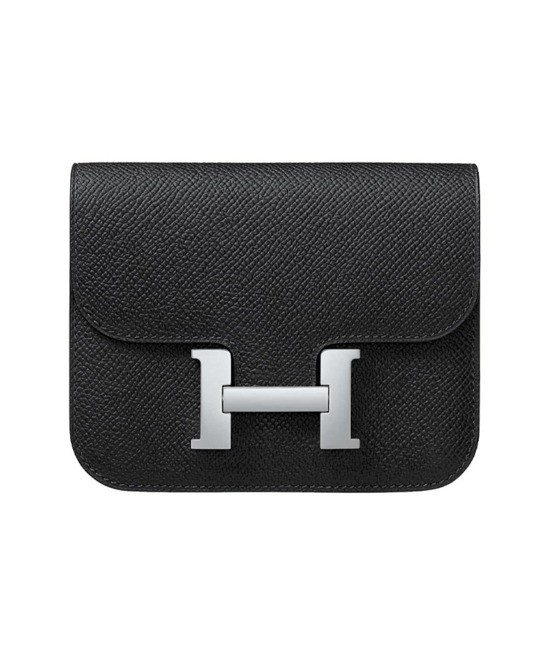 HERMES Черная кожаная поясная сумка, фото 1