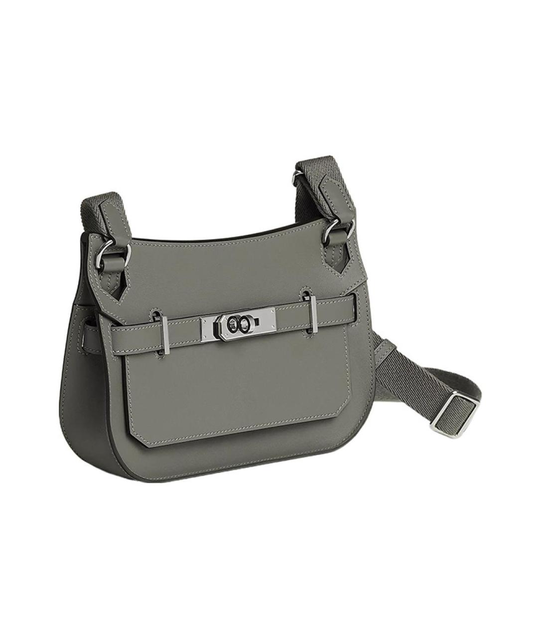 HERMES Серая кожаная сумка через плечо, фото 2