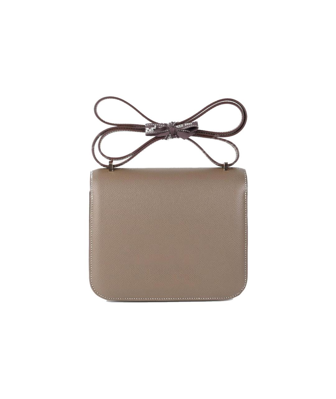 HERMES Коричневая кожаная сумка через плечо, фото 5