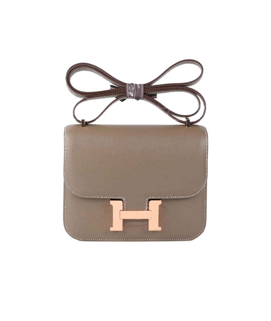 HERMES Коричневая кожаная сумка через плечо, фото 2